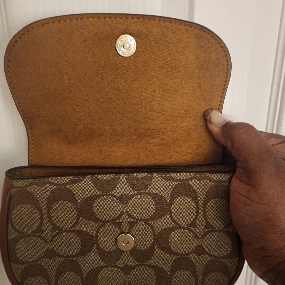 C7460 Coach Signature Saddle Belt Bag With Waist Belt And Chain - Picture 3 of 7